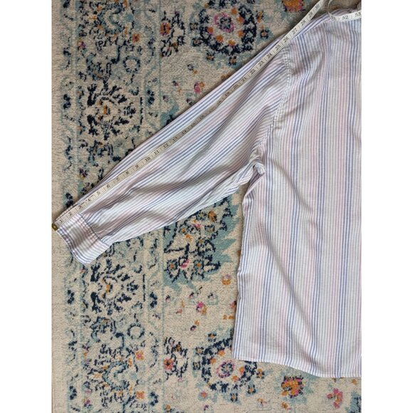 Even Tide Men's Striped Linen/Cotton Blend Button-Up Shirt‎ - 3XL - Picture 9 of 11